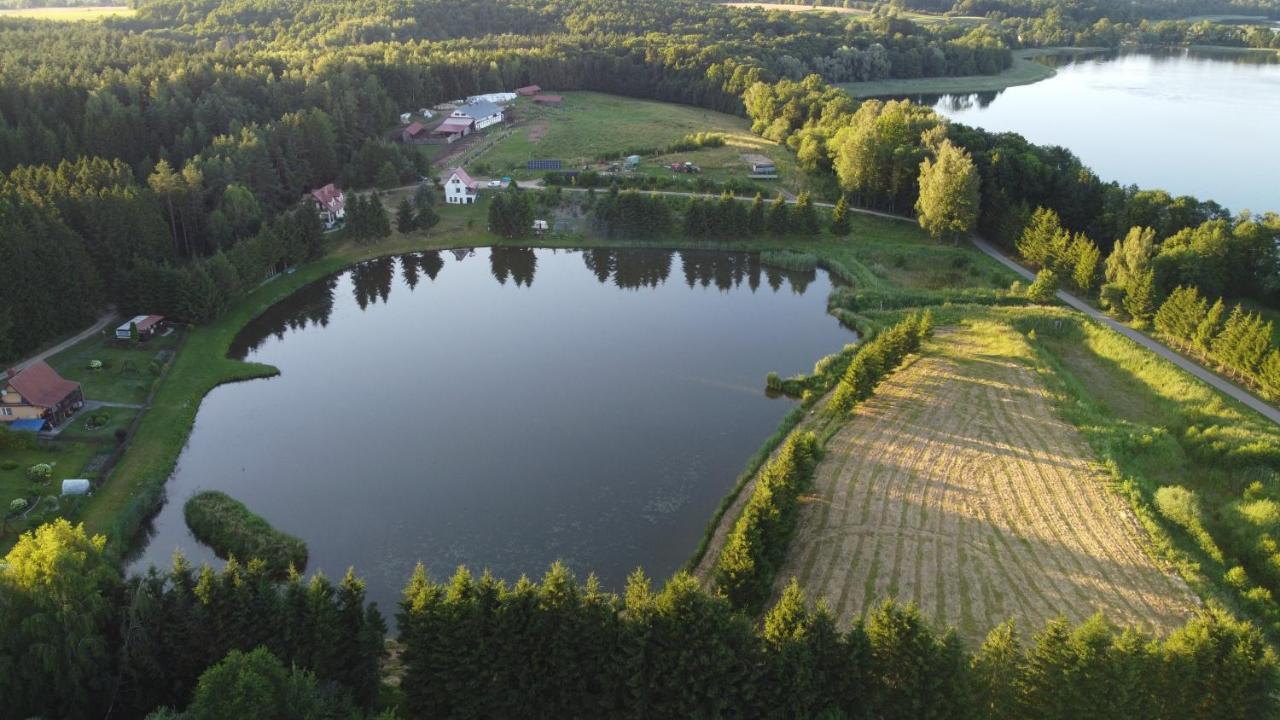 Mieszkanie nad jeziorem Rydzówka+prywatny staw+plaża+Mazury Srokowo Exterior foto
